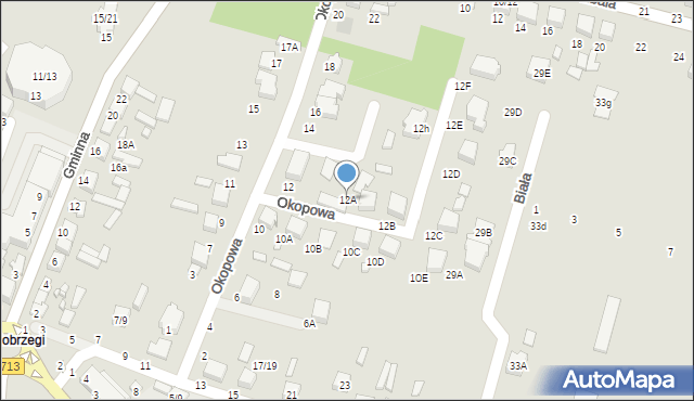 Tomaszów Mazowiecki, Okopowa, 12A, mapa Tomaszów Mazowiecki