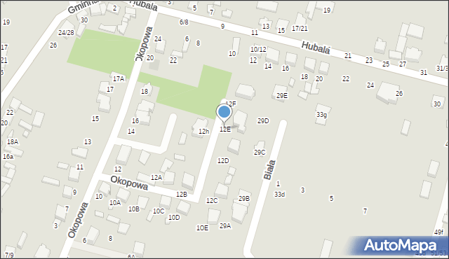 Tomaszów Mazowiecki, Okopowa, 12E, mapa Tomaszów Mazowiecki