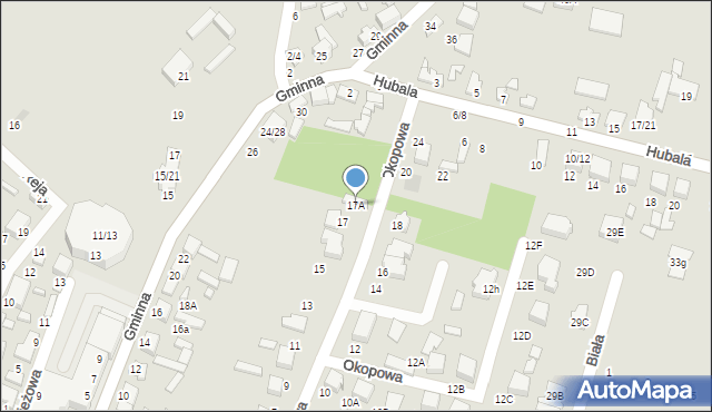 Tomaszów Mazowiecki, Okopowa, 17A, mapa Tomaszów Mazowiecki