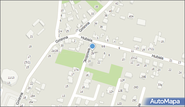 Tomaszów Mazowiecki, Okopowa, 24, mapa Tomaszów Mazowiecki