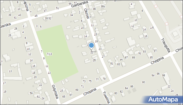 Tomaszów Mazowiecki, Okrzei Stefana, 22, mapa Tomaszów Mazowiecki