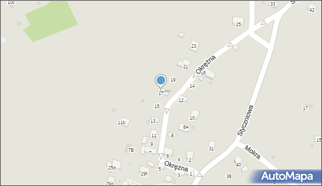 Trzebinia, Okrężna, 17, mapa Trzebinia