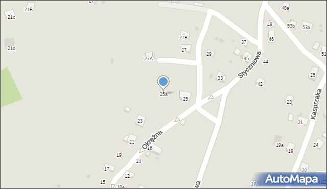 Trzebinia, Okrężna, 25a, mapa Trzebinia