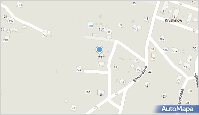 Trzebinia, Okrężna, 27B, mapa Trzebinia