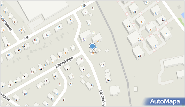 Trzebnica, Okulickiego-Niedźwiadka Leopolda, gen., 10, mapa Trzebnica