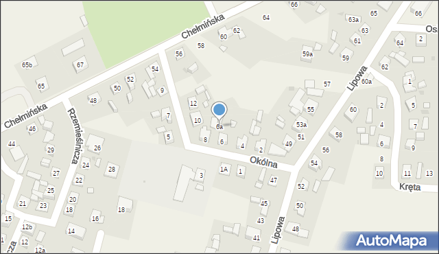 Unisław, Okólna, 6a, mapa Unisław