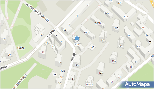 Warszawa, Okrąg, 8/10, mapa Warszawy