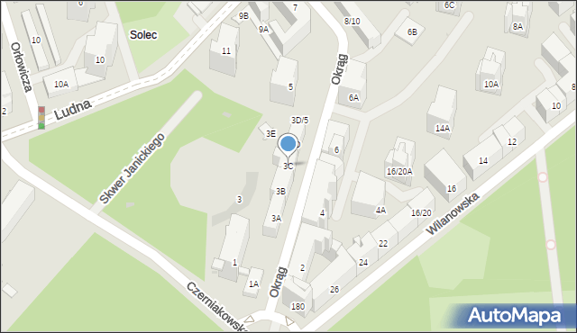 Warszawa, Okrąg, 3C, mapa Warszawy