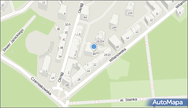 Warszawa, Okrąg, 4A, mapa Warszawy