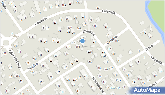 Wejherowo, Okrężna, 15F, mapa Wejherowo