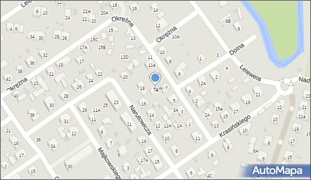 Wejherowo, Okrężna, 7A, mapa Wejherowo