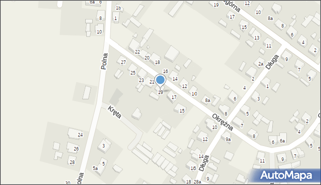 Widziszewo, Okrężna, 19, mapa Widziszewo