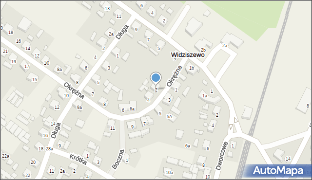 Widziszewo, Okrężna, 2, mapa Widziszewo