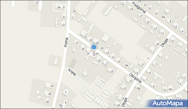 Widziszewo, Okrężna, 21, mapa Widziszewo