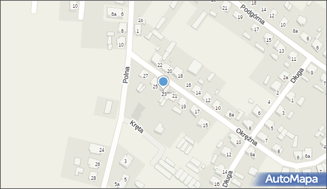 Widziszewo, Okrężna, 23, mapa Widziszewo