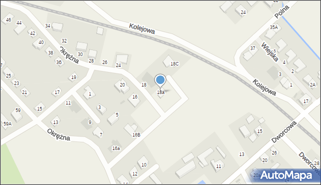 Wilkowice, Okrężna, 18a, mapa Wilkowice