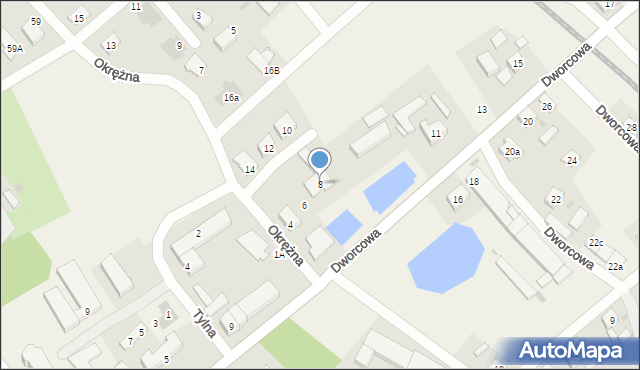 Wilkowice, Okrężna, 8, mapa Wilkowice