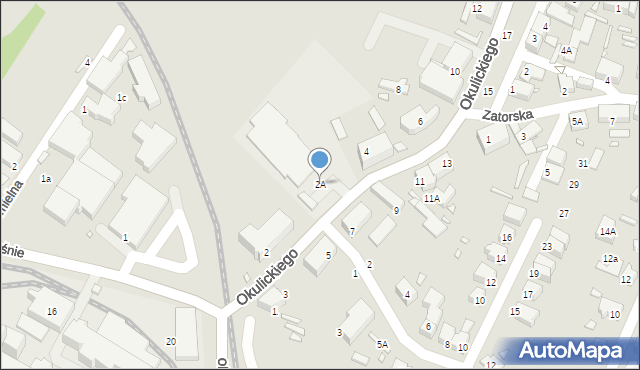 Wrocław, Okulickiego-Niedźwiadka Leopolda, gen., 2A, mapa Wrocławia