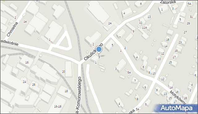 Wrocław, Okulickiego-Niedźwiadka Leopolda, gen., 3, mapa Wrocławia