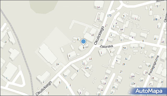 Wrocław, Okulickiego-Niedźwiadka Leopolda, gen., 6, mapa Wrocławia