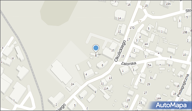 Wrocław, Okulickiego-Niedźwiadka Leopolda, gen., 8, mapa Wrocławia
