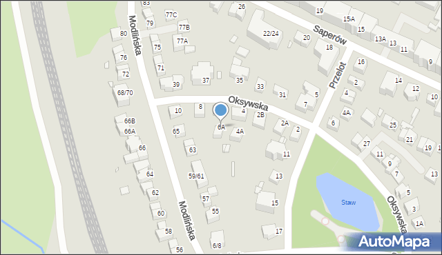 Wrocław, Oksywska, 6A, mapa Wrocławia