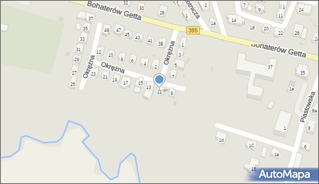 Ząbkowice Śląskie, Okrężna, 11, mapa Ząbkowice Śląskie