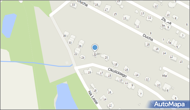 Zabrze, Okulickiego Leopolda, gen., 22, mapa Zabrza