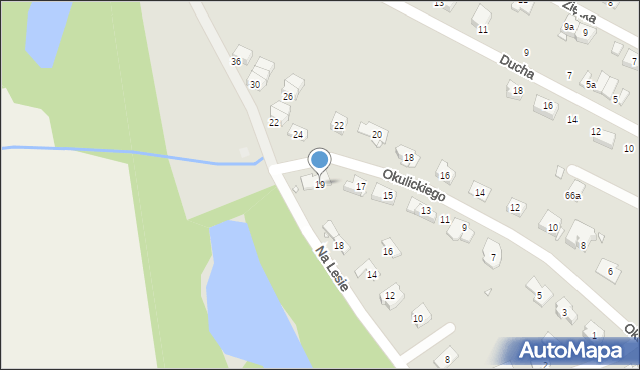 Zabrze, Okulickiego-Niedźwiadka Leopolda, gen., 19, mapa Zabrza
