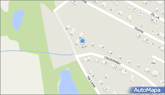Zabrze, Okulickiego-Niedźwiadka Leopolda, gen., 24, mapa Zabrza