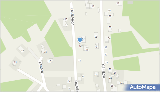 Żarki, Okulickiego Leopolda, gen., 14, mapa Żarki