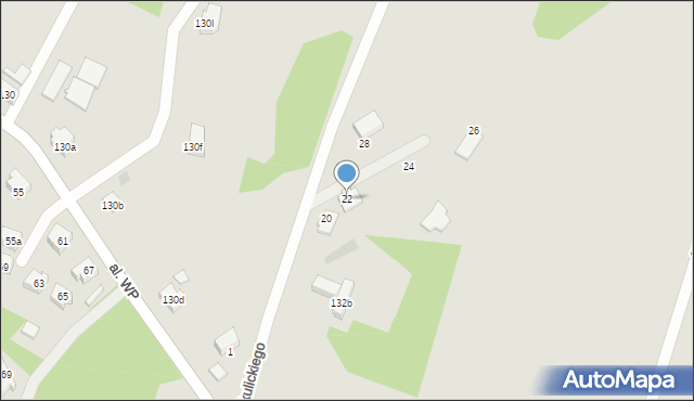 Żary, Okulickiego-Niedźwiadka Leopolda, gen., 22, mapa Żary