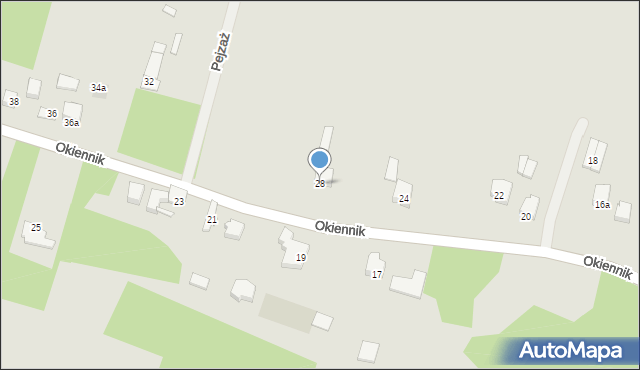 Zawiercie, Okiennik, 28, mapa Zawiercie