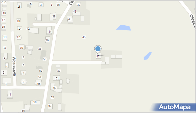 Zbiczno, Okrężna, 47, mapa Zbiczno