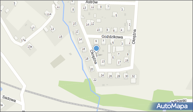 Zebrzydowice, Okrężna, 3, mapa Zebrzydowice