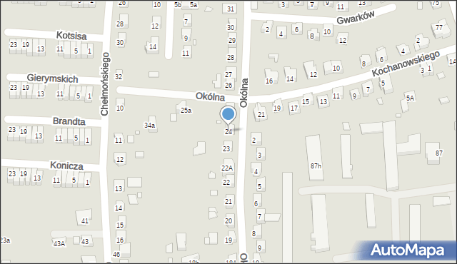 Zgorzelec, Okólna, 24, mapa Zgorzelec