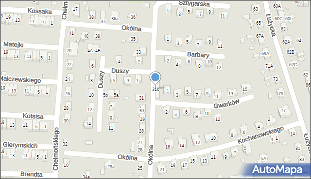 Zgorzelec, Okólna, 31b, mapa Zgorzelec