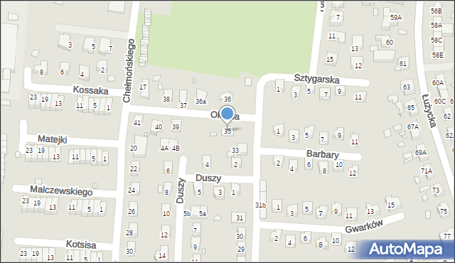 Zgorzelec, Okólna, 35, mapa Zgorzelec