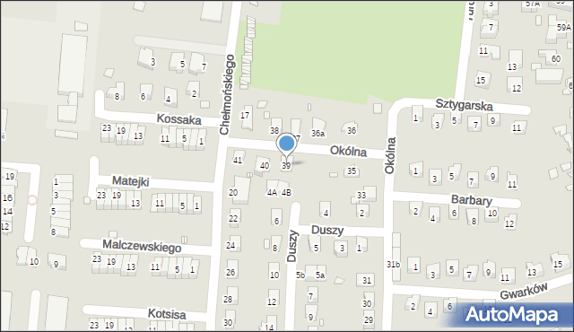 Zgorzelec, Okólna, 39, mapa Zgorzelec