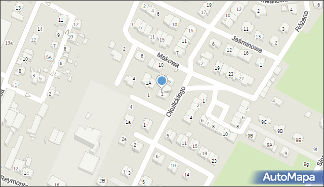 Zgorzelec, Okulickiego-Niedźwiadka Leopolda, gen., 1, mapa Zgorzelec