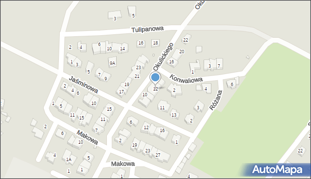 Zgorzelec, Okulickiego-Niedźwiadka Leopolda, gen., 12, mapa Zgorzelec