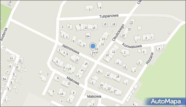 Zgorzelec, Okulickiego-Niedźwiadka Leopolda, gen., 17, mapa Zgorzelec