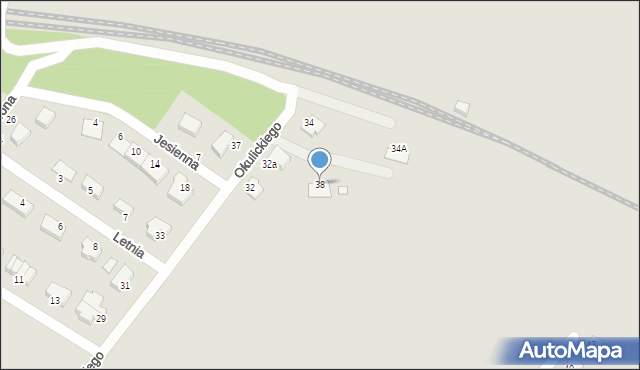 Zgorzelec, Okulickiego-Niedźwiadka Leopolda, gen., 38, mapa Zgorzelec