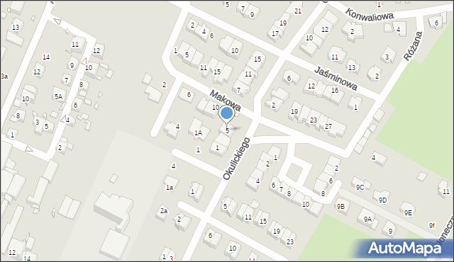 Zgorzelec, Okulickiego-Niedźwiadka Leopolda, gen., 5, mapa Zgorzelec