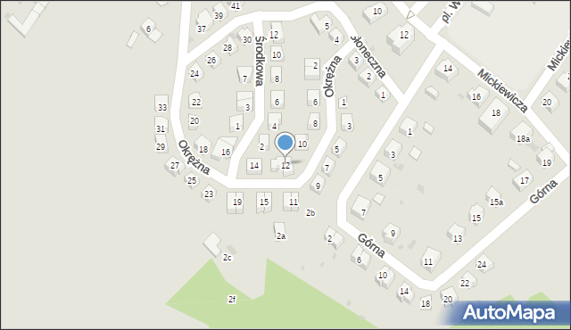 Ziębice, Okrężna, 12, mapa Ziębice