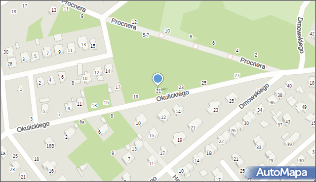 Żyrardów, Okulickiego Leopolda, gen., 21, mapa Żyrardów
