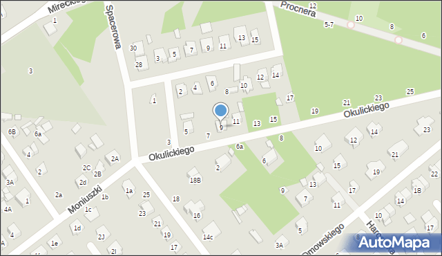 Żyrardów, Okulickiego Leopolda, gen., 9, mapa Żyrardów