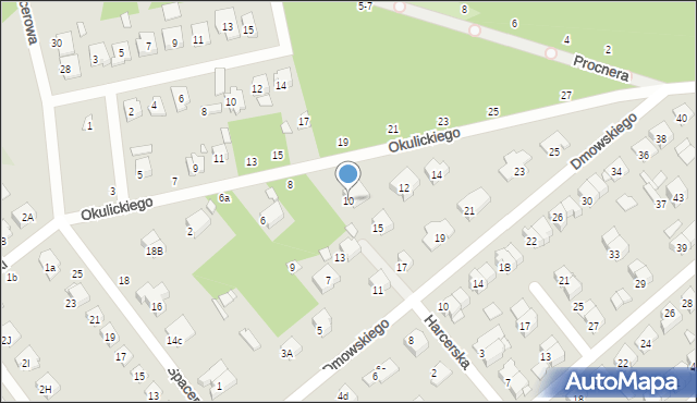 Żyrardów, Okulickiego-Niedźwiadka Leopolda, gen., 10, mapa Żyrardów