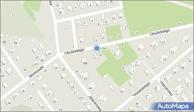 Żyrardów, Okulickiego-Niedźwiadka Leopolda, gen., 4, mapa Żyrardów