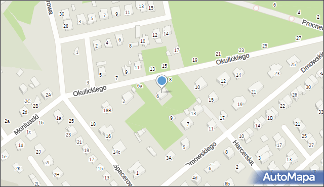 Żyrardów, Okulickiego-Niedźwiadka Leopolda, gen., 6b, mapa Żyrardów